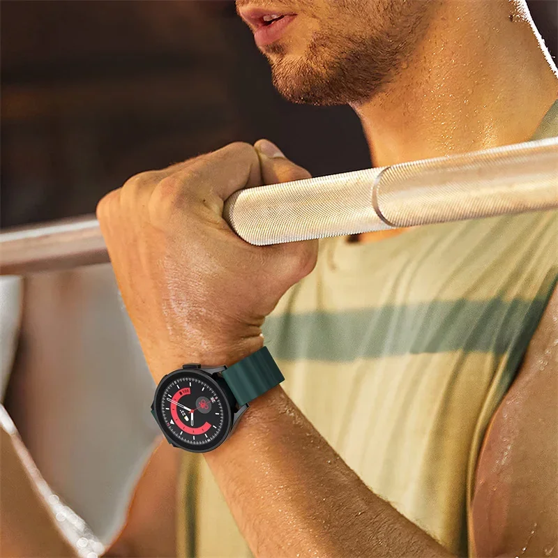20 mm 22 mm Silikon-Ozeanband für Samsung Galaxy Watch6/4/5/5Pro/Active 2/Huawei Watch GTR-Armbänder für Amazfit Bip/GTS-Armband – Detail 1