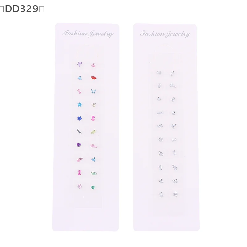 〔DD329〕20 Pcs/Sheets Ear Seed Acupuncture Auricular Alien Colored Diamonds Disposable Ear Stickers Massage Therapy Needle Patch