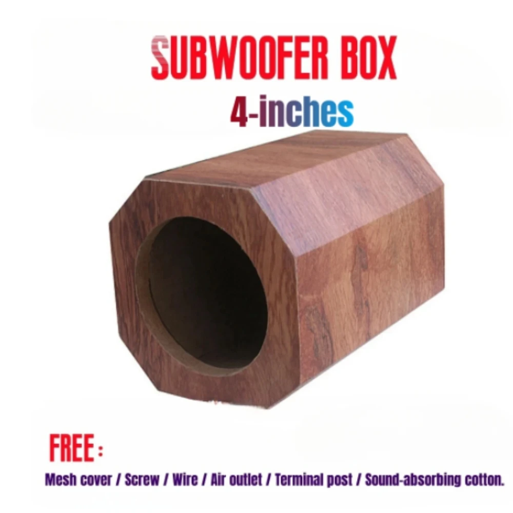

DIY Car Audio Modification,Octagonal Honeycomb Speaker Shell,4-inch Passive Subwoofer Home/Car Subwoofer Box Horn Empty Box