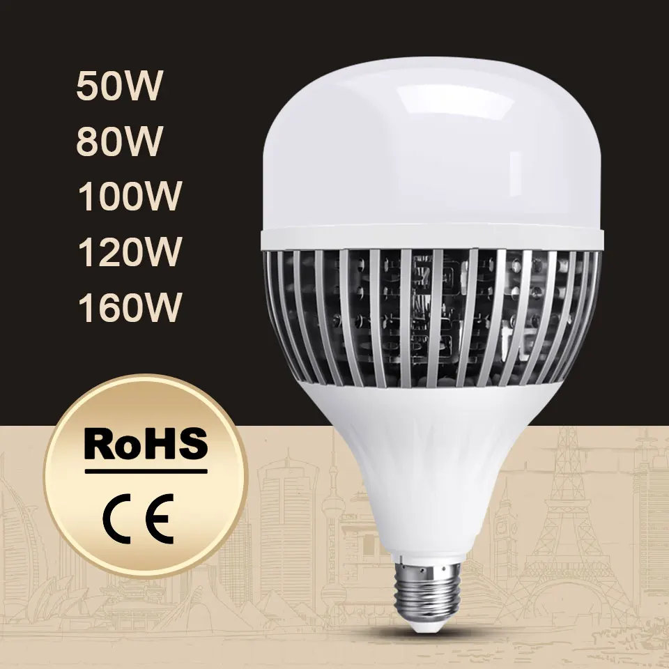 

LED E27 High Power Bulb Light 160W 140W 120W 100W 80W 60W 50W 40W 30W AC 220V 230 240V Spotlight Lampada LED Bombillas Lamp