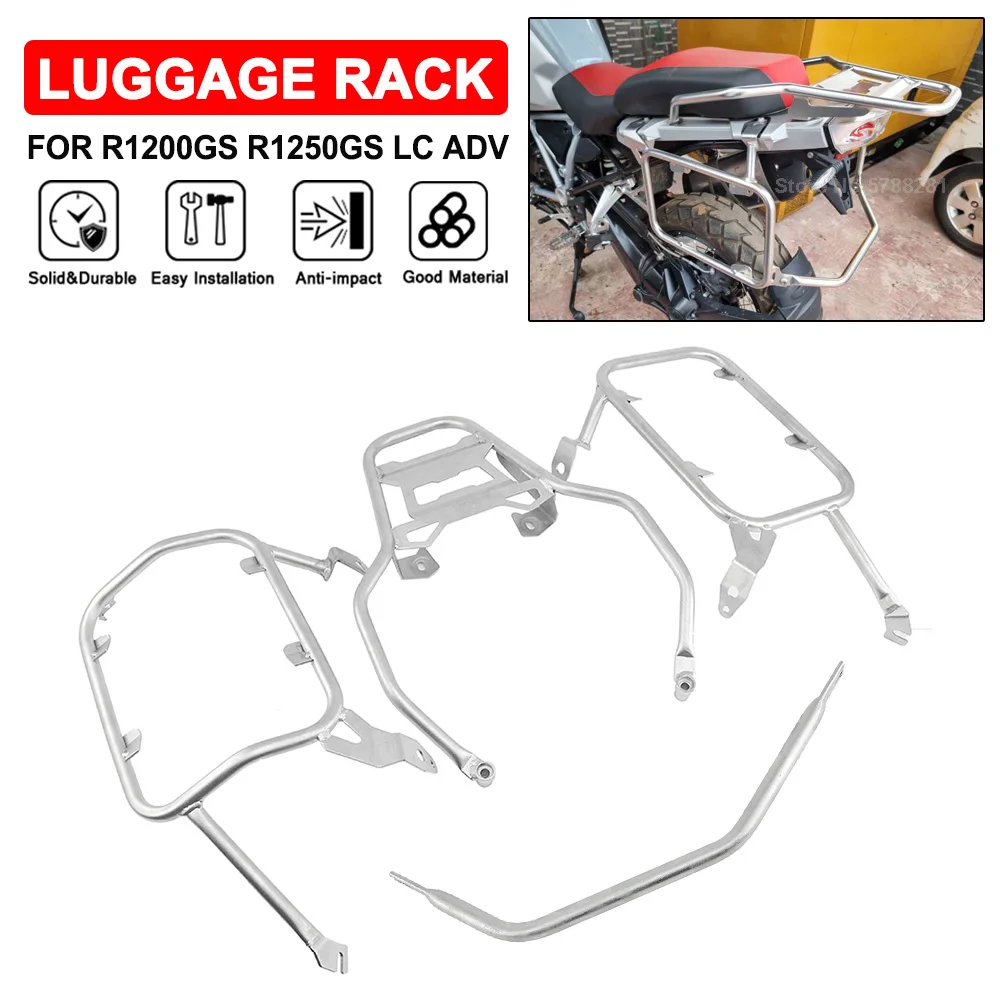 

Stainless Steel Luggage Rack For BMW R1200GS LC Adventure R1250GS ADV 2013-2023 Motorcycle Tail Trunk Saddlebag Pannier Bracket