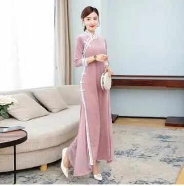 

Chinese Women's Vintage Dress Cheongsam Autumn And Winter