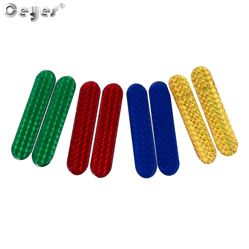 2PC PET Night Dark Safety Mark Reflective Strips Car Door Sticker Warning Tape Auto Decoration Accessories Red/Yellow/Blue/Green reflective car sticker,car reflector sticker,reflective stickers,reflective tape,reflective sticker,car door stickers,reflective strip,reflective strips