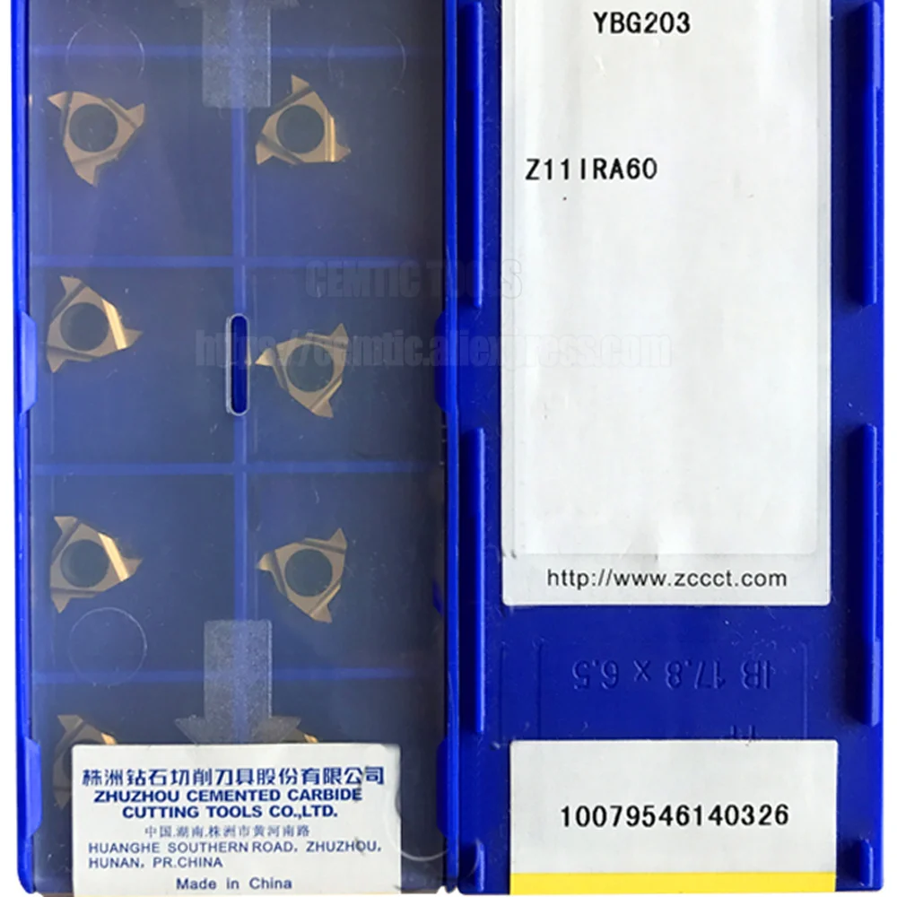 

Original ZCC Z11IRA60 YBG203 Carbide Insert Lathe Tools CnC Threading Inserts