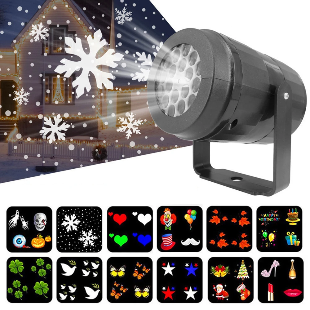 Luzes de natal do floco de neve led projetor a laser led natal decoração  arvore de