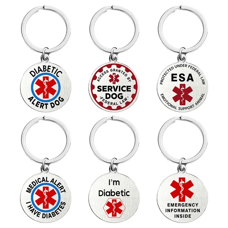 

Service Pet ID Tag- Emotional Support Animal (ESA) Red Medical Alert Symbol and Federal Protection.Collar Harness Vest