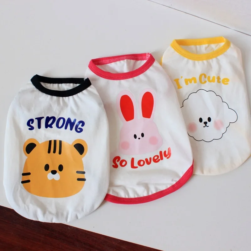 

Cute Tiger Print Dog Clothes Pet Puppy Costume Teddy Vest Bibear Thin Jumper Cool Summer Dress Pet Supplies