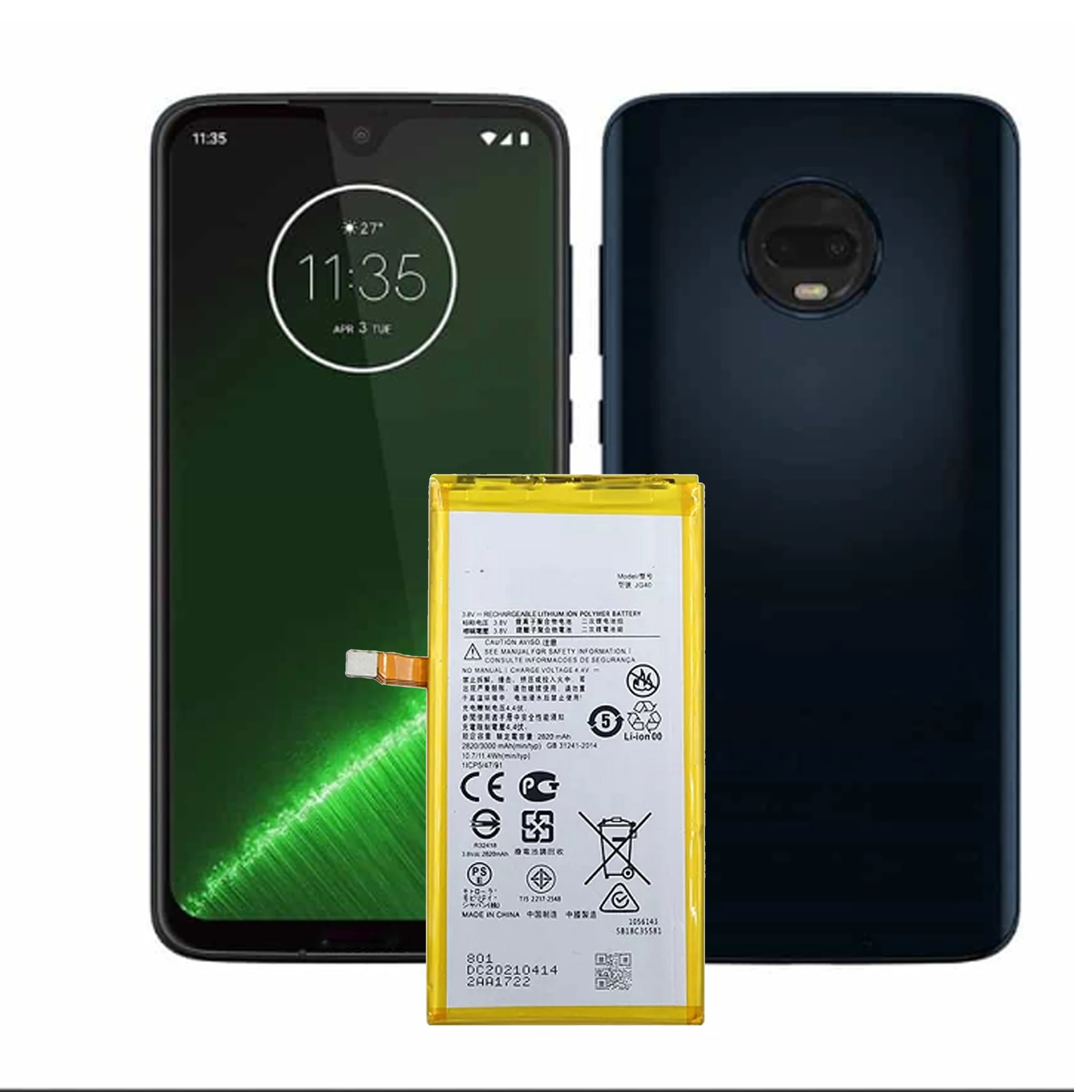 JG40 Battery For Motorola Moto G7 Plus G7Plus XT1965-3 XT1965-2 XT1965 XT1965-6 Original Capacity Mobile Phone Batteries Bateria