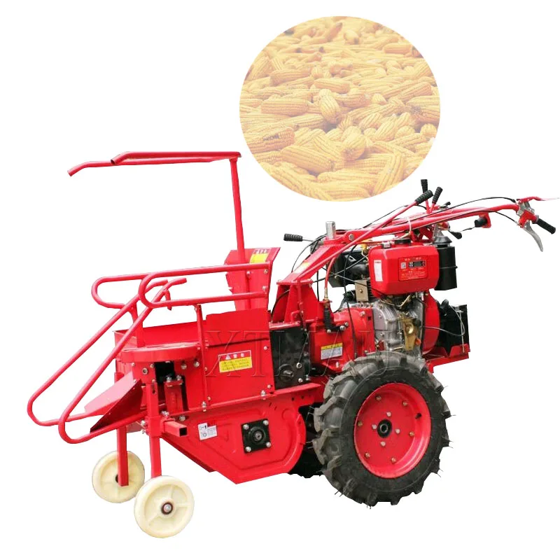 

Corn Harvester Table Fully Automatic Straw Crusher Diesel Small Walk Behind Tractor Single Row Header Harvester