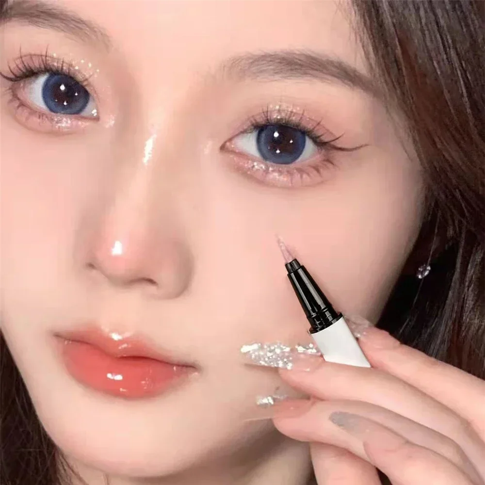 Makeup Pen Shimmer Highlighter Pencil Smooth long lasting Waterproof Diamond Champagne Gold Pink Brighten Eye Shadow & Liner Silkworm