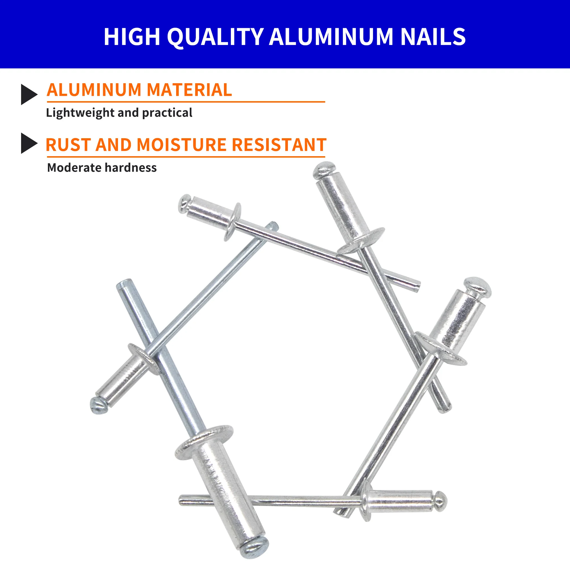 Pop Rivets Assortment Kit 260pcs 12 Sizes Aluminum Blind Rivets for Metal Furniture & Automotive Assorted Fastener Set rivets and fasteners rivets and screws