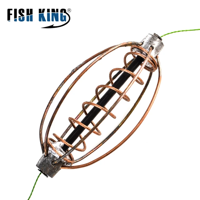 FISH KING Sinker Fishing Feeder Bait Thrower 20g/25g/30g/35g/40g Fishing  Spring Feeder With Hooks for Carp Fishing Accessories - AliExpress