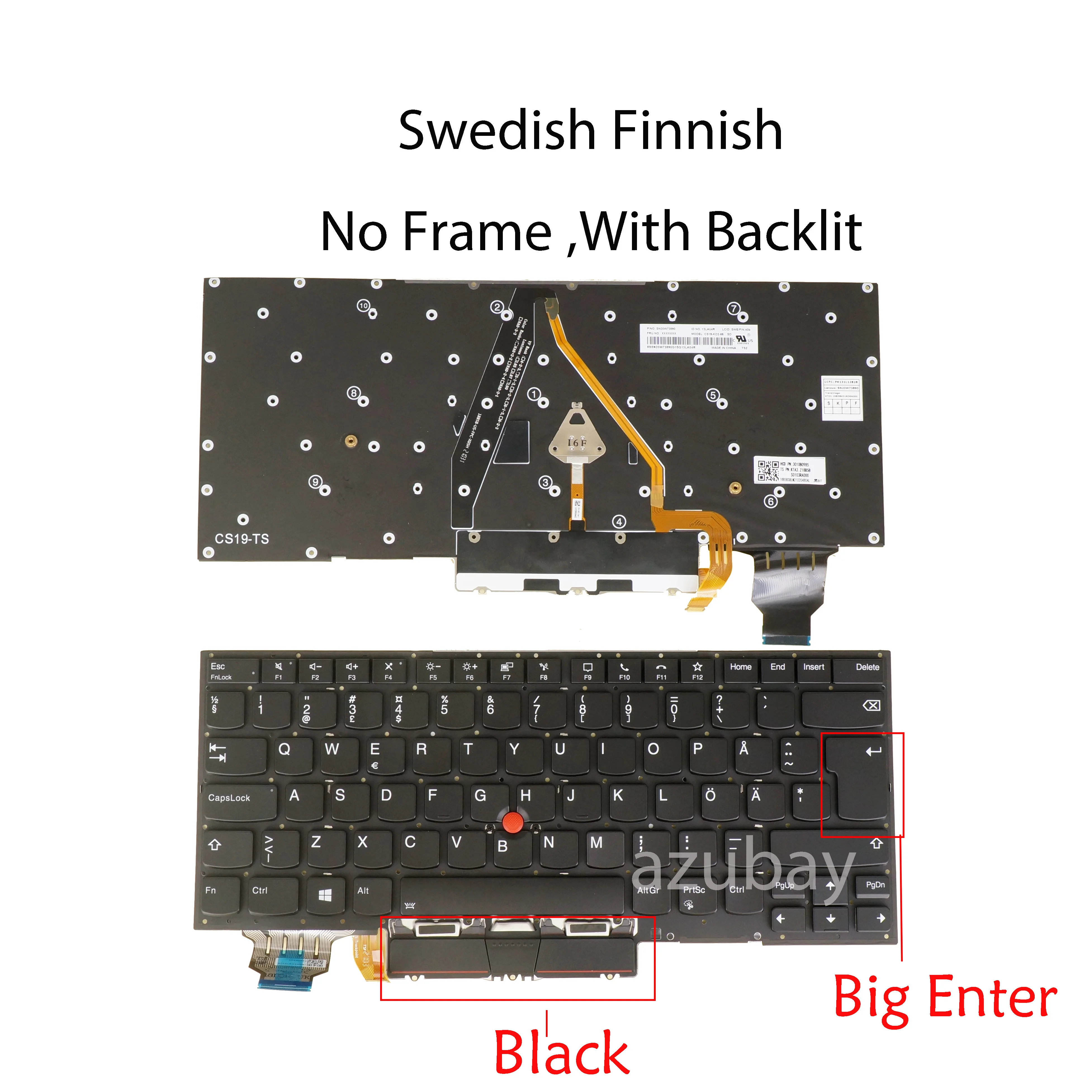 Backlit Keyboard For Lenovo ThinkPad X1 Carbon 7th / 8th, X1 Yoga