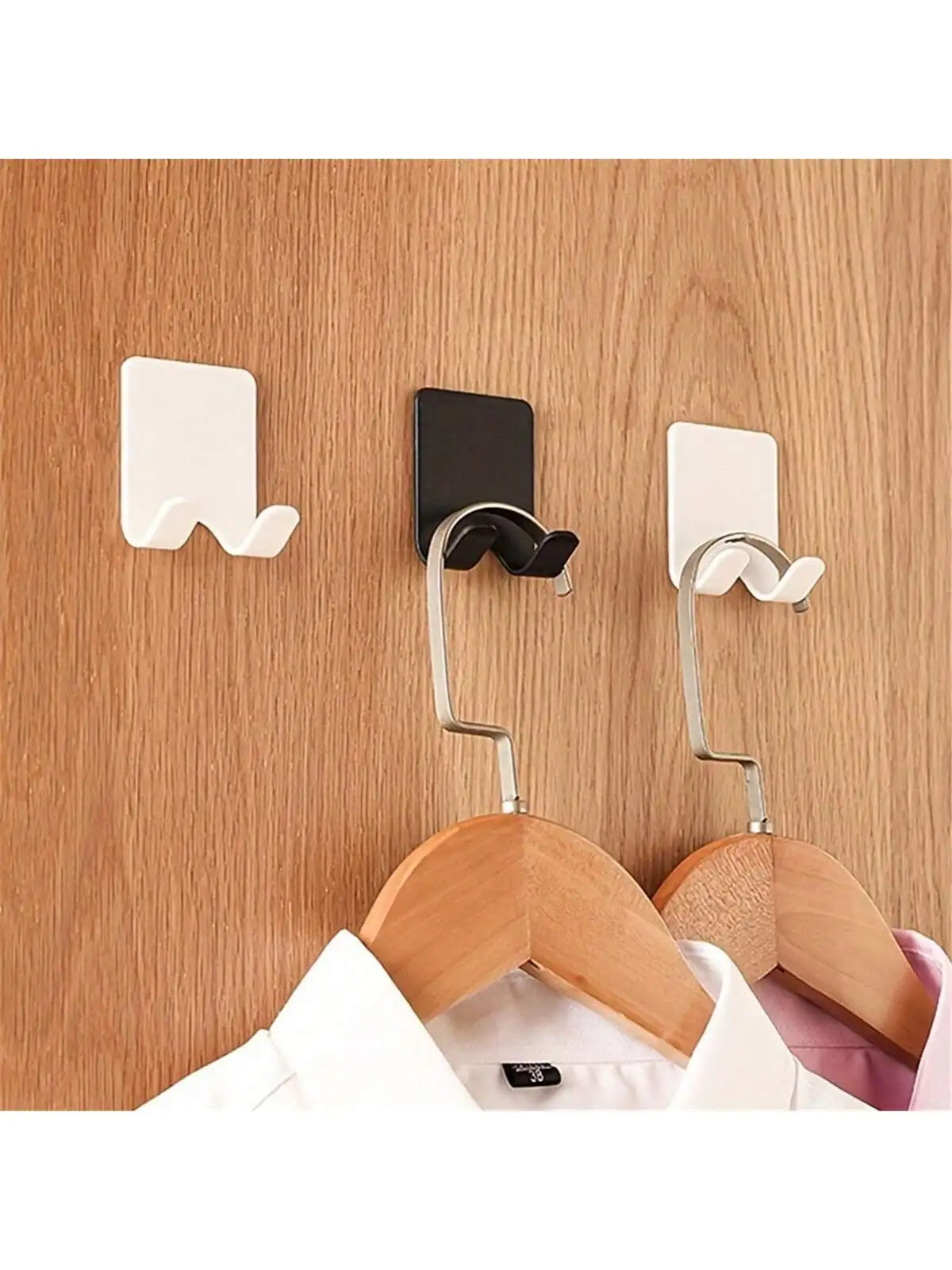 3-pack Multifunctional Power Plug Hooks, Punch-free Manual Razor Hooks, Razor Storage Brackets