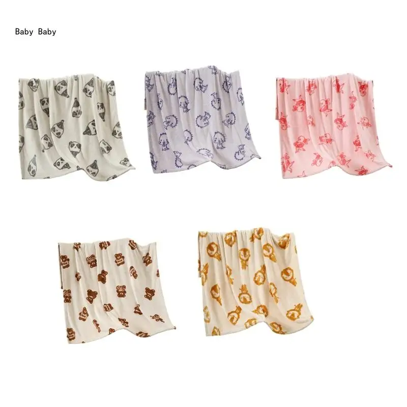 Receiving Blanket Pram Blanket Breathable Towel Pram Swaddles Wrap Baby Quilt Q81A