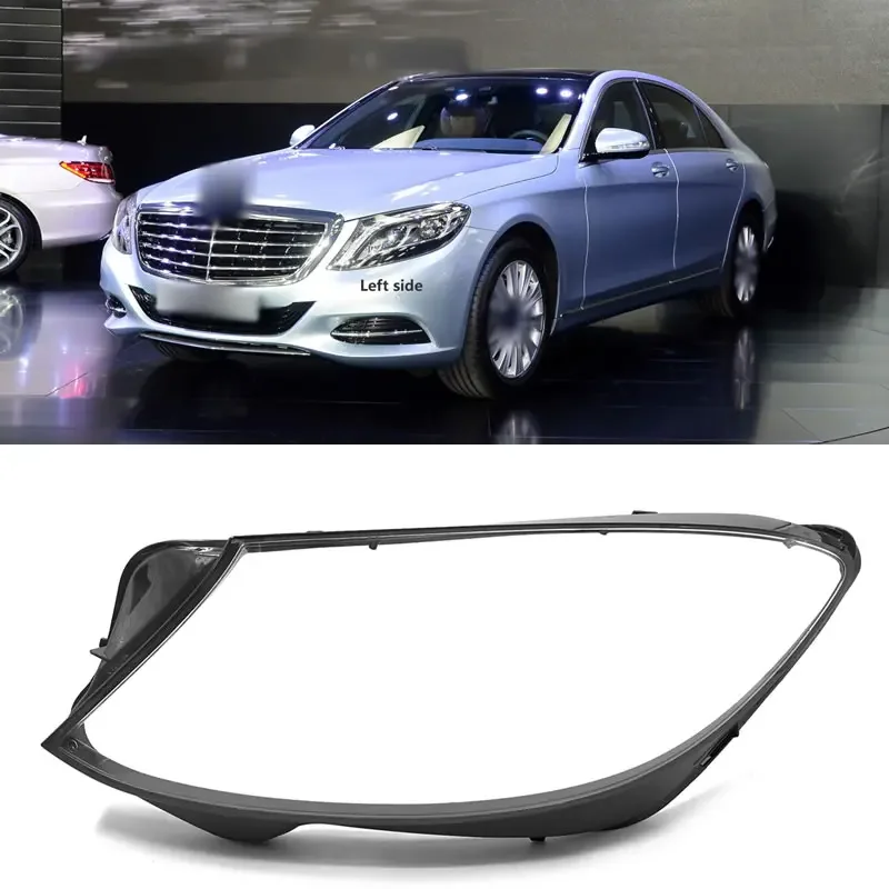 

Car Front Headlight Cover Lens Glass Headlamps Transparent Lampshade Masks For Mercedes Benz S-Class 2014-2017