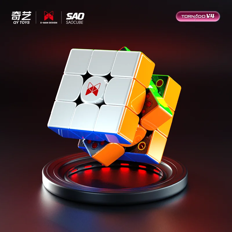 [JudyCube] Qiyi Tornado V4 M Flagship Black Core Version Magnetic Magic Speed Cube SaoCube Tornado V4M Flagship 2