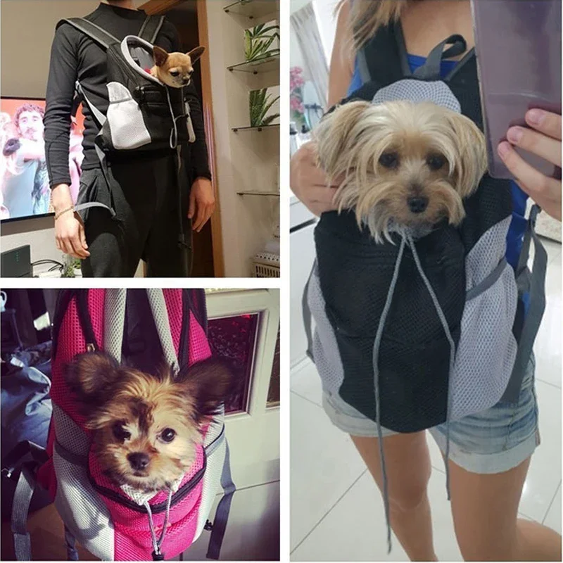 Portable Dog Carrier Backpack Breathable Mesh Cat Double Shoulder Carry Blanket for Pet Outdoor Travel Carrying Knapsack