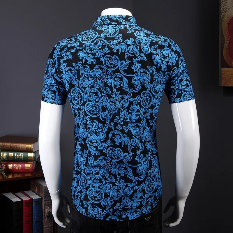 Shirt For Men Short Sleeve 2022 New Arrival Summer Man Top Floral Plus Size 5XL 6XL 7XL Beach Fashion Hot Sale b32
