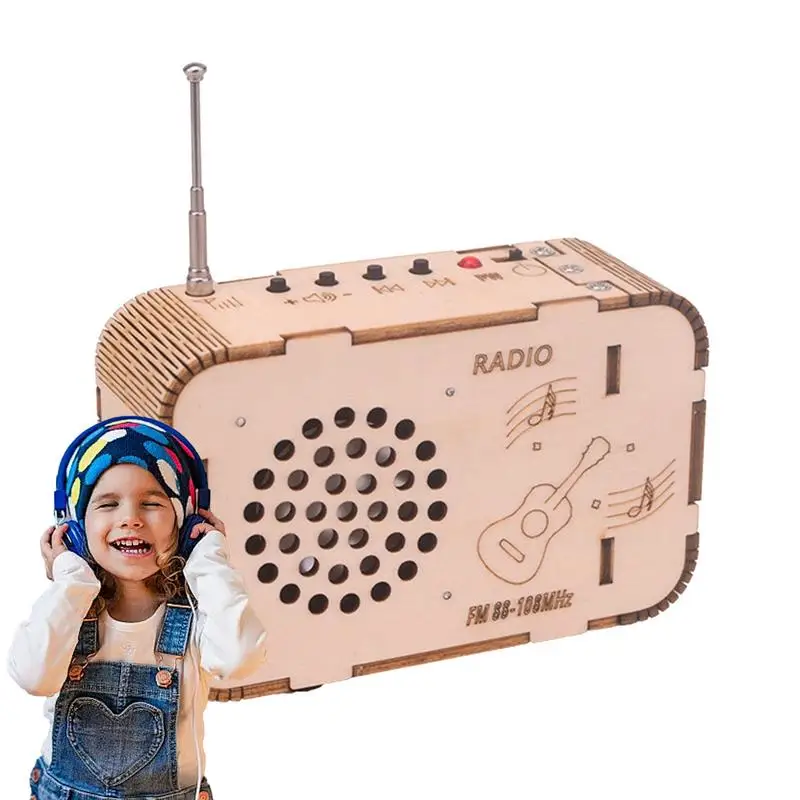 

Набор для самостоятельной сборки радиоприемника, деревянный портативный комплект AM/FM радио, электронный комплект «сделай сам» для подростков и взрослых