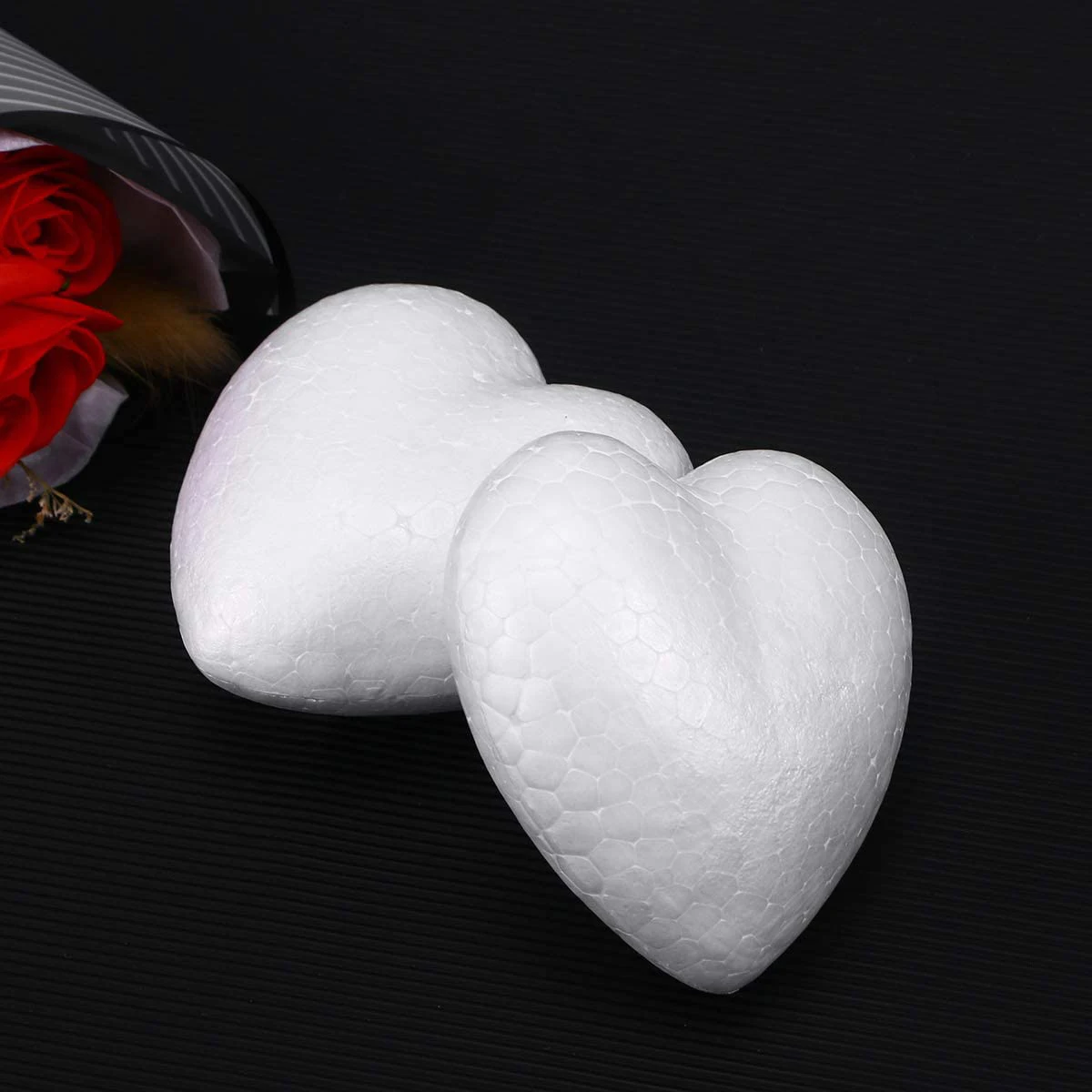 5pcs Craft Foam Hearts Heart Shaped Styrofoam Polystyrene Foam Heart for  DIY Craft Modeling Foam Flower Arranging Wedding Decor