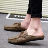 Summer Bowknot Half Shoes For Men Dress Shoes Mules Man Slides Leather Casual Shoes Backless Loafers Slippers Flats Sandals 2023 3