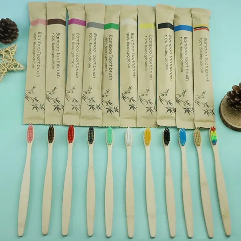 Brosse à Dents En Bambou écologique – Charbon Actif Pour Blanchiment – Douce Et Vegan