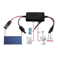 Contrôleur de charge solaire MPPT 10A 12V, contrôleur de panneau solaire avec entrée Type-C, sortie USB pour batterie Lifepo 3