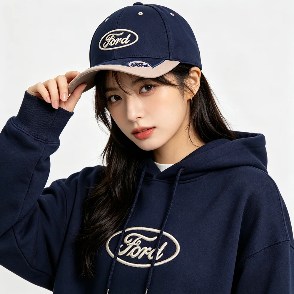 포드 피에스타 포커스 쿠가 몬데오 푸마 레인저 Mk4 익스플로러 Mk3 머스탱 F150 퓨전용 자동차 로고 야구 모자 조절 가능한 힙합 캡