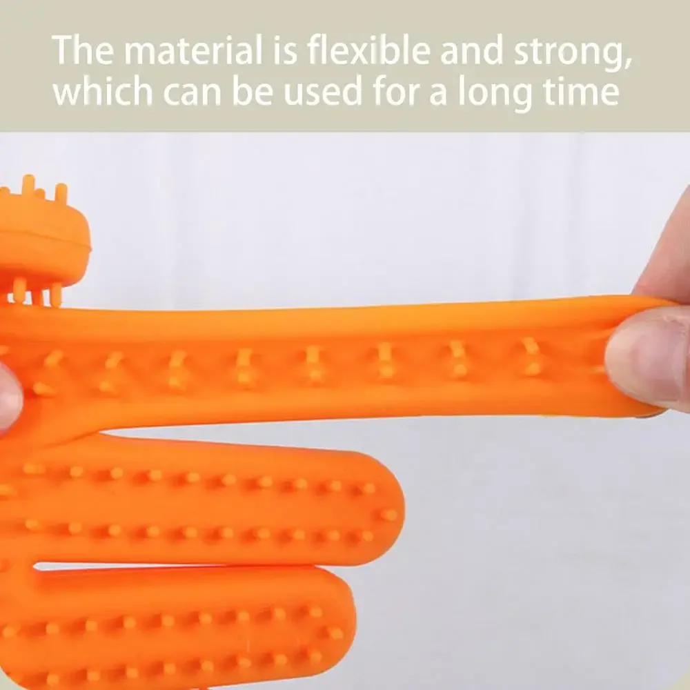Silicone Dog double side Brush Glove Gentle Back Massage Fur Washing Brush Pet Cat Grooming Deshedding Glove Bathing