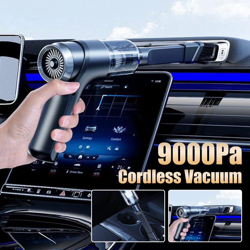

9000Pa Portable Car Vacuum Cleaner 120W Wireless Wet Dry Vacuum Cleaner Cordless USB Rechargeable Vacuum Cleaner For Home Car