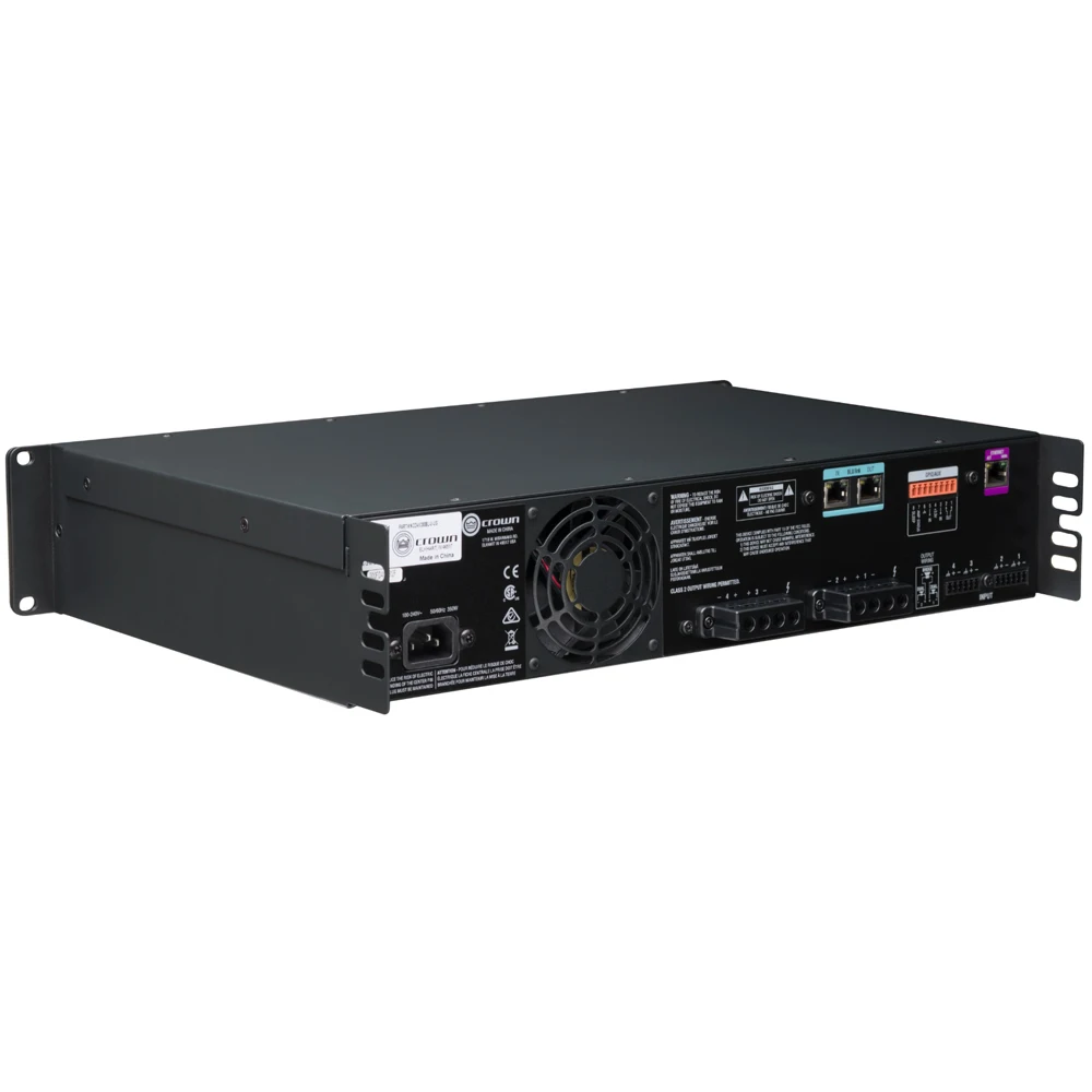 Crown CDi DriveCore 4 채널 전력 증폭기, 네트워크 제어, 70V 또는 100V RMS 출력, BLU 링크, 온보드 DSP, 300BL