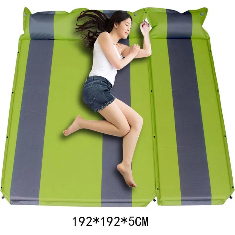Thickened 5cm Camping Mattress with Pillow Automatic Self-Inflatable  Mattress Cushion Pad Tent Air Mats 2-3 Person - AliExpress