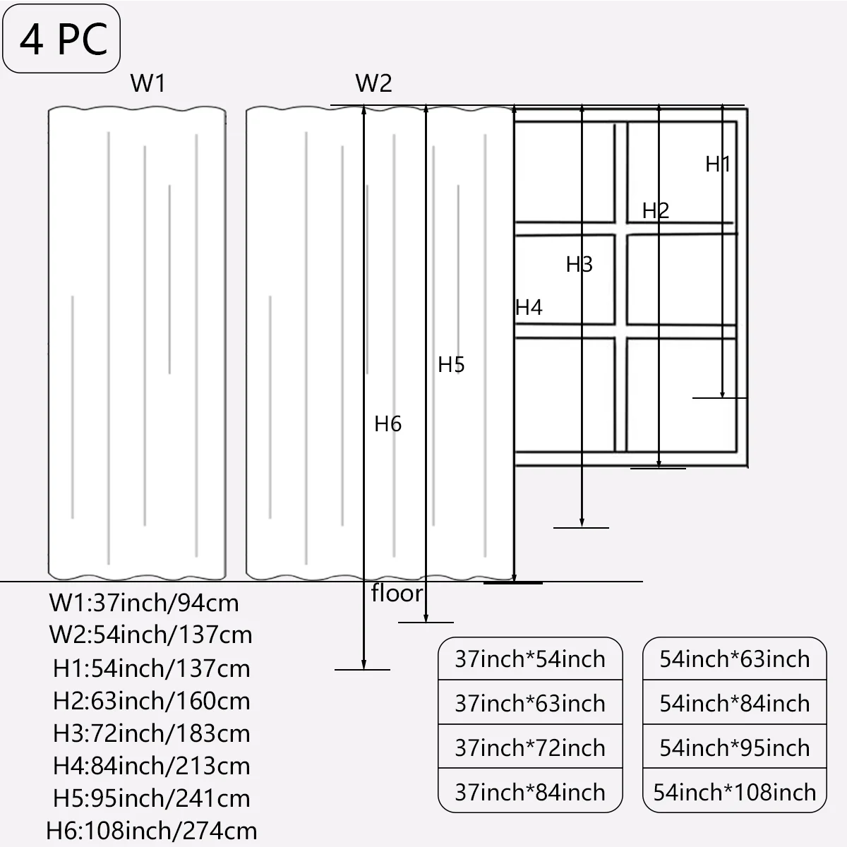 Rod pocket curtain installation detail