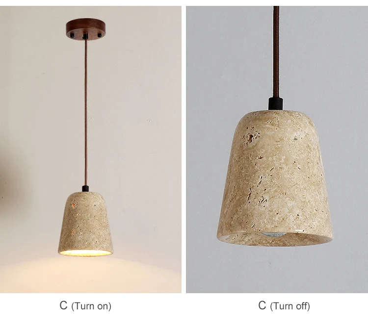 Travertine Wabi - Chandelier light