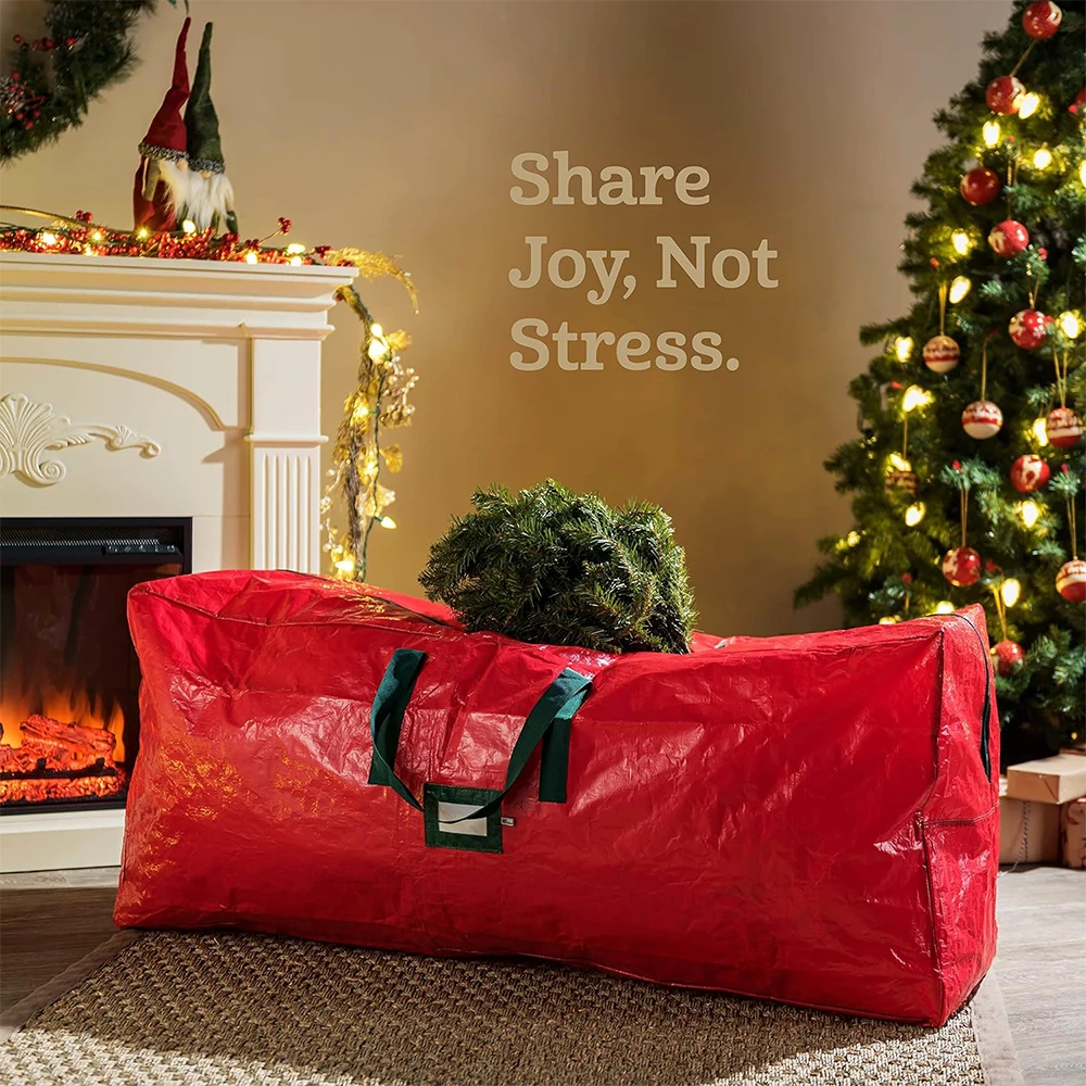 Foldable Christmas Tree Xmas Decoration Wreath Storage Bag Oxford Cloth Bag for Storing Christmas Utenciles Garland Home Storage christmas tree storage bag
