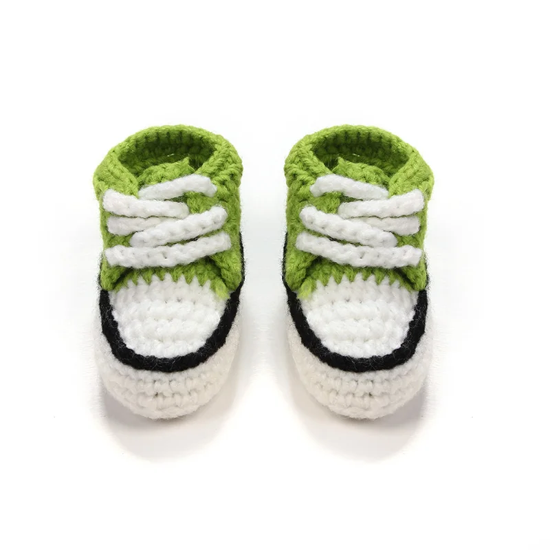 Handmade Baby Knitted Shoes for Boys Girls Soft Soled Newborn Shoes Spring Autumn Toddler Infant Boots Cute Prewalker Slippers 4