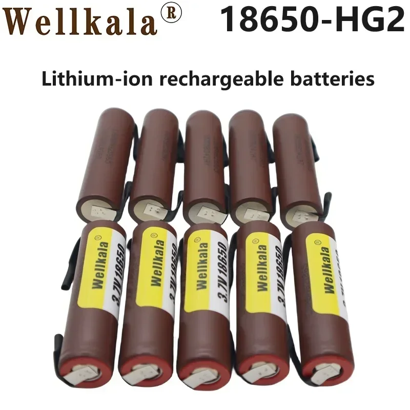 

Aviation Arrived 18650 Battery HG2 30A Discharge 3.7V Rechargeable Lithium Ion Ribbon Solder Charger for Flashlights, Alarms,Etc