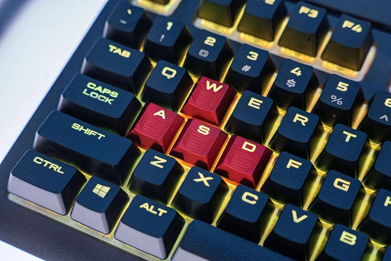 Texture Tactility Backlit WASD Keycaps+Arrow Keys,Replacement for Cherry MX 1.0/2.0S/3.0S/5.0/6.0/8.0/9.0 Mechanical Keyboards