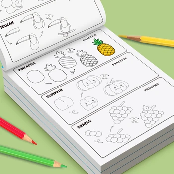 Come disegnare tutto Libro per bambini: tutorial sul disegno passo dopo passo con oltre 300 illustrazioni, imparare a schizzare per 3-8 anni