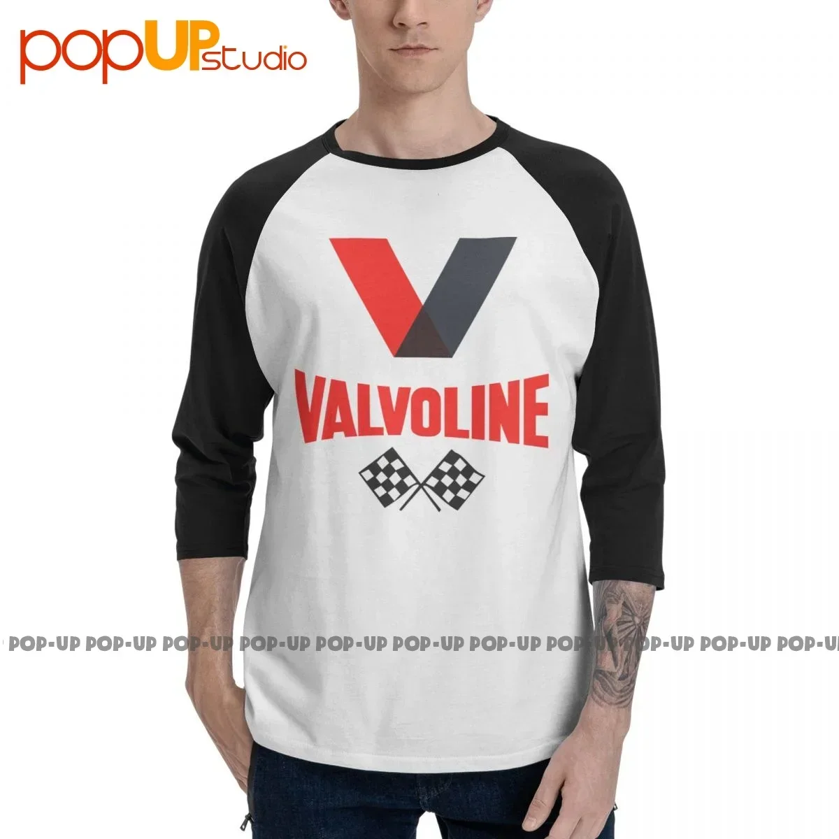Cool Valvoline American Car Oil T-Shirt Manica 3/4 Divertente Best Seller Raglan Tee Shirt