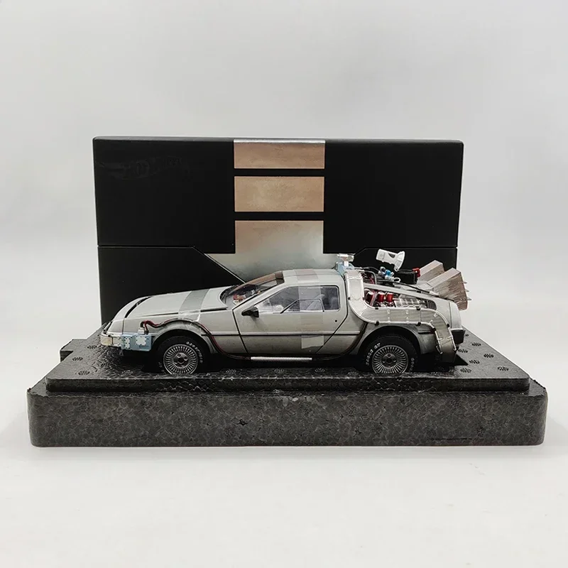 ダイキャスト 1:18 エリート DMC-12 デロリアン車モデルダイキャスト