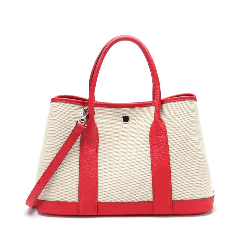 

Genuine Leather Luxury Bag for Women Designer Handbag 2024 Canvas Women Bag Casual Luxury Designer Handbags Dropshipping