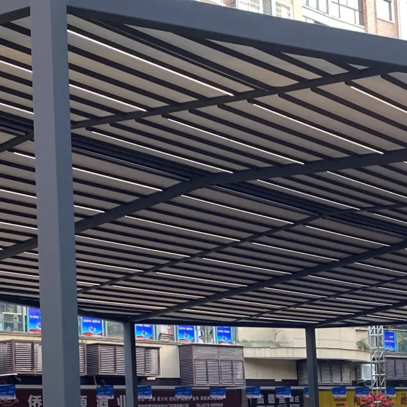 Operable Garden Aluminum Pergola Cover Gazebo Retractable Roof Awning Waterproof Design