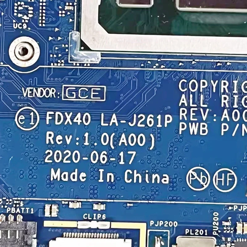 FDX40 LA-J261P For Dell Latitude 7310 7410 Laptop Motherboard CPU:I5-10th RAM:8GB Mainboard 100% Fully Work 5 FDX40 LA-J261P For Dell Latitude 7310 7410 Laptop Motherboard CPU:I5-10th RAM:8GB Mainboard 100% Fully Work - Image 3