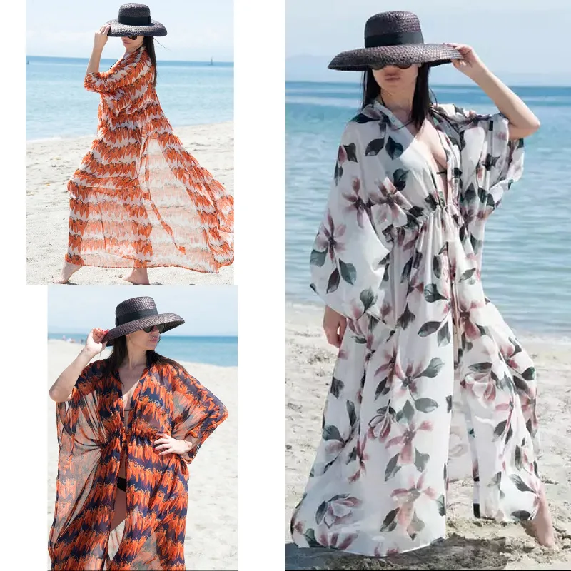 

2023 MUHUIZI African clothing new beach smock holiday dress loose casual smock bikini sunscreen swimsuit