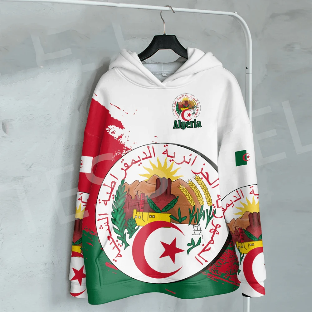 

NewFashion Africa Country Algeria Flag Tattoo Retro Tracksuit 3DPrint Harajuku Casual Streetwear Pullover Funny Jacket Hoodies E