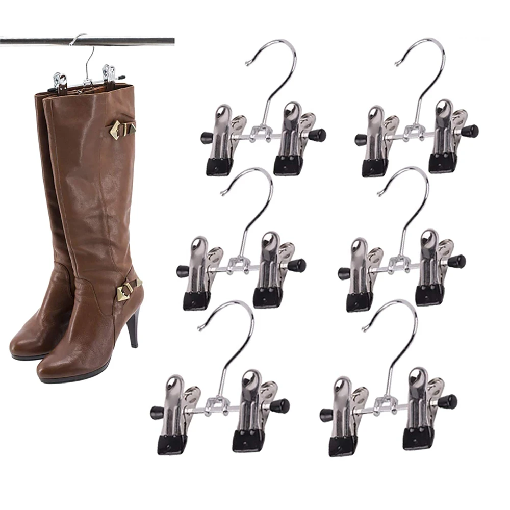Colgadores de botas ajustables dobles, soportes de botas de para botas altas, Clips colgantes, organizador de botas, 6 uds.| Perchas y percheros| AliExpress