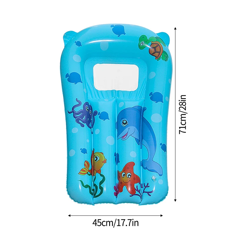Inflatable Pool Float Cartoon Pool Raft for Kids Garden Water Pool Toy Foldable Nonleak Kids Surfboard Party Favor 6