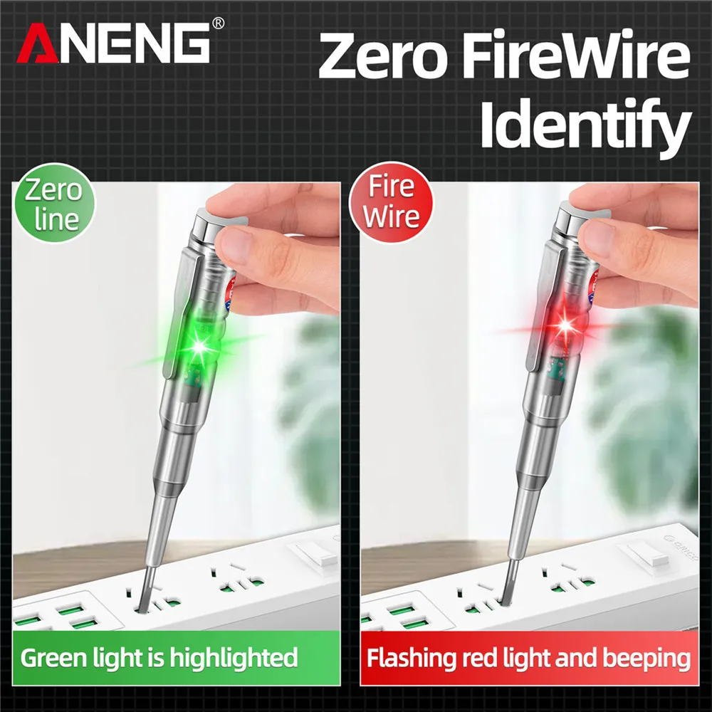 B14 Intelligent Induction Power Voltage Detector Pen 24-250V Circuit Tester Electrical Screwdriver With Indicator Light Sensor 3